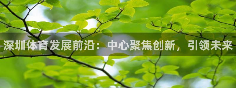 意昂体育4注册：深圳体育发展前沿：中心聚焦创新，引领