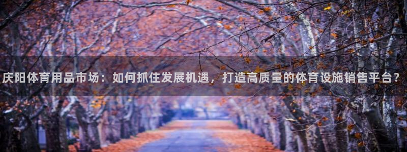 意昂体育4平台注册要钱吗：庆阳体育用品市场：如何抓住