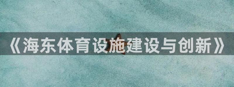 意昂体育4平台：《海东体育设施建设与创新》