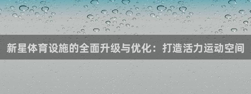 意昂4官方：新星体育设施的全面升级与优化：打造活力运